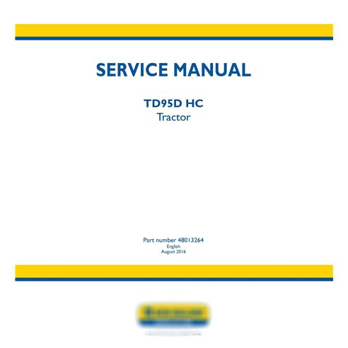 New Holland TD95D HC tractor service manual