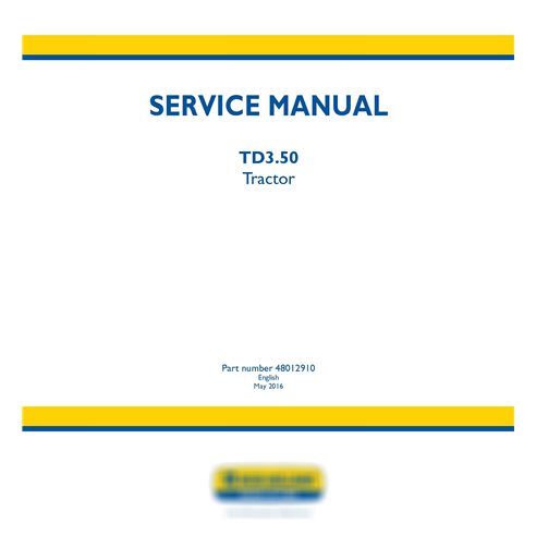 New Holland TD3.50 tractor service manual