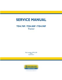 New Holland TD4.70F / TD4.80F / TD4.90F tractor service manual