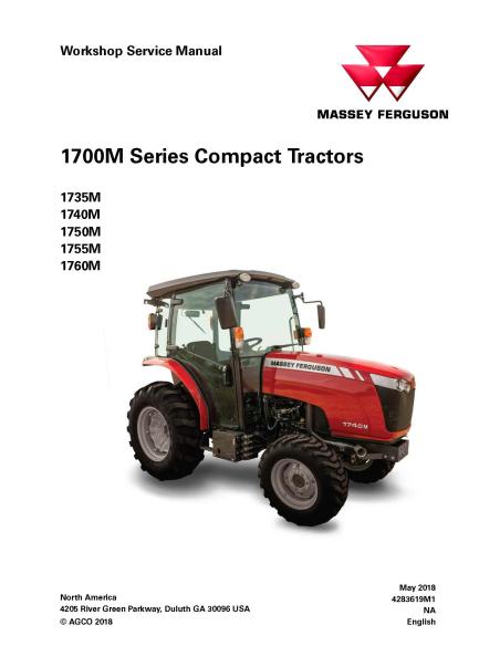 Massey Ferguson 1735M / 1740M / 1750M / 1755M / 1760M tractor workshop service manual - Massey Ferguson manuals - MF-4283619