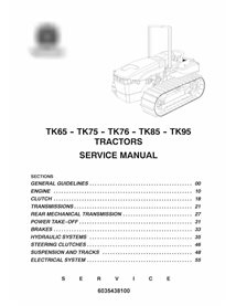 Manual de serviço do trator New Holland TK65 / TK75 / TK76 / TK85 / TK95