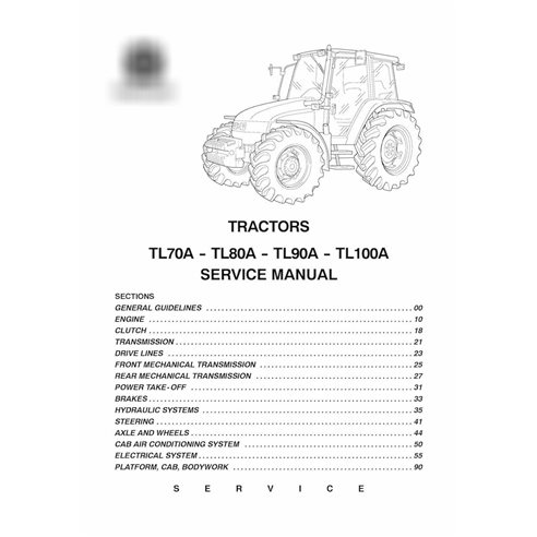 Manual de serviço do trator New Holland TL70A / TL80A / TL90A / TL100A