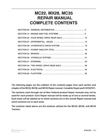 Manual de reparación de motores comerciales New Holland MC22 / MX28 / MC35