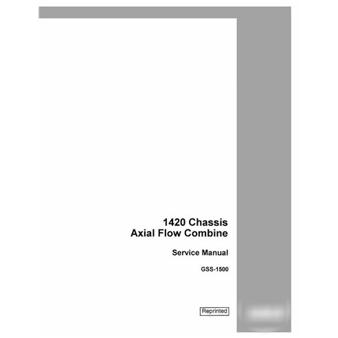 Case Ih 1420 combine service manual