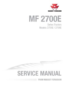 Manuel d'entretien de l'atelier du tracteur Massey Ferguson 2705E / 2706E - Massey-Ferguson manuels - MF-4283585