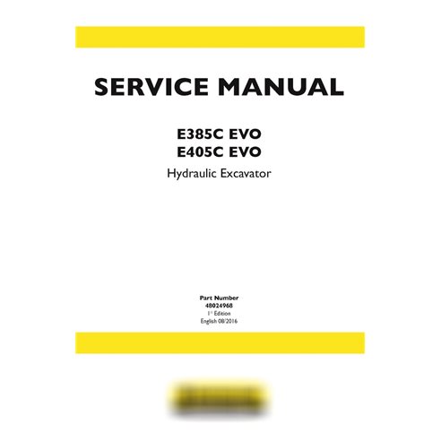 New Holland E385C EVO / E405C EVO excavator service manual