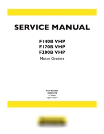 Manual de servicio de la motoniveladora New Holland F140B / F170B / F200B VHP