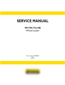 Manual de servicio de la cargadora de ruedas New Holland W170C Tier4B