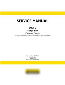 Manual de serviço do buldôzer de esteiras New Holland D125C Stage IIIB