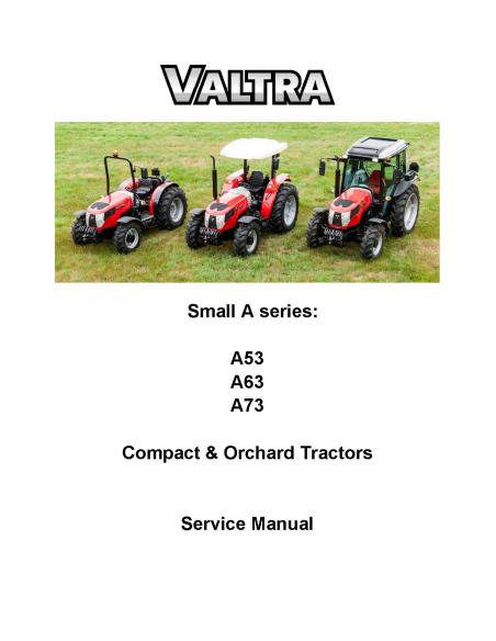 VALTRA-27583380 Manuel d'entretien du tracteur Valtra A53 / A63 / A73