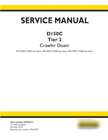 New Holland D150C Tier 2 crawler dozer service manual