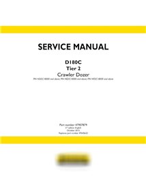 Manual de serviço do buldôzer de esteiras New Holland D180C Tier 2