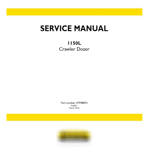 Manual de serviço do trator de esteira 1150L da New Holland