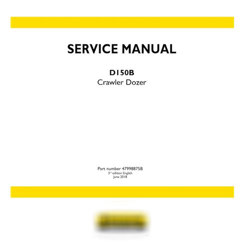 New Holland D150B crawler dozer service manual