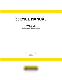 Manual de servicio de la excavadora de ruedas New Holland WE210B