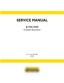 Manual de servicio de la excavadora de cadenas New Holland E175C ECO