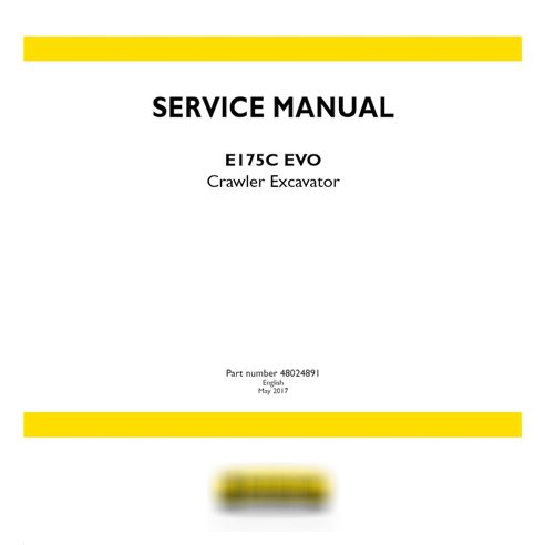 New Holland E175C ECO crawler excavator service manual