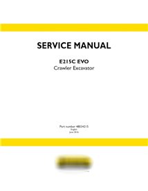 Manual de serviço da escavadeira de esteira New Holland E215C EVO