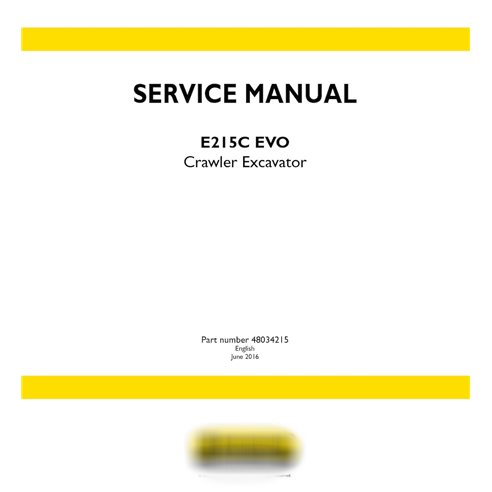 New Holland E215C EVO crawler excavator service manual