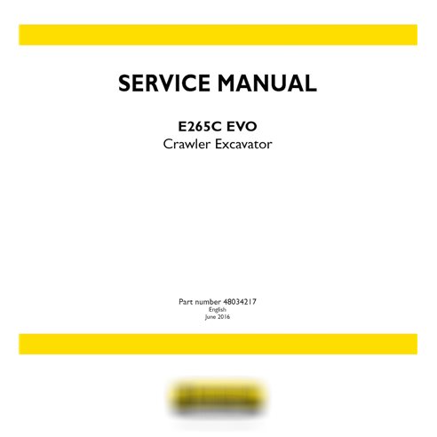 New Holland E265C EVO crawler excavator service manual