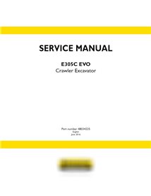 Manual de servicio de la excavadora de cadenas New Holland E305C EVO