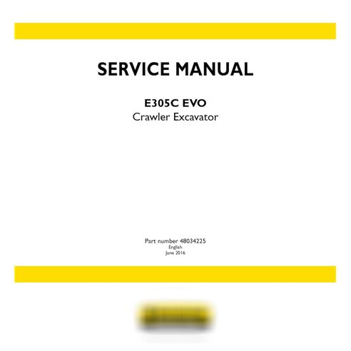 New Holland E305C EVO crawler excavator service manual