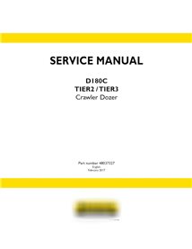 Manual de serviço do buldôzer de esteiras New Holland D180C Tier2 / Tier 3