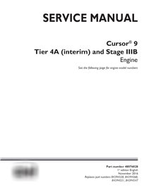 New Holland Cursor 9 Tier 4A and Stage IIIB engine service manual