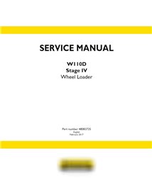 Manual de servicio del cargador de ruedas New Holland W110D Stage IV
