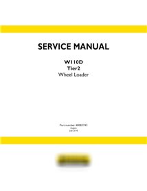 Manual de serviço da carregadeira de rodas New Holland W110D Tier2