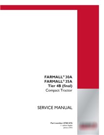 Case IH Farmall 30A, 35A tractor compacto manual de servicio PDF