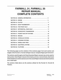 Case IH Farmall 30, 35 compact tractor pdf repair manual