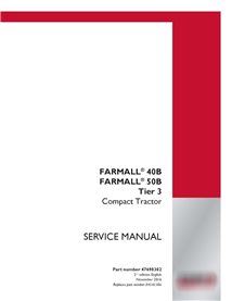 Manual de serviço em pdf para trator compacto Case IH Farmall 40B, 50B Tier 3