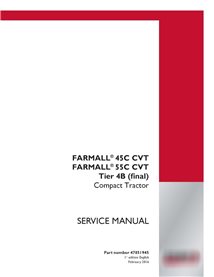 Case IH Farmall 45C, 55C CVT Tier 4B tractor compacto manual de servicio pdf