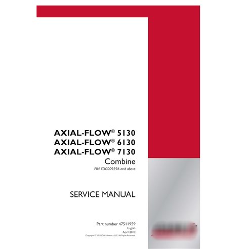 Case IH Axial-Flow 5130, 6130, 7130 combinar manual de serviço em pdf