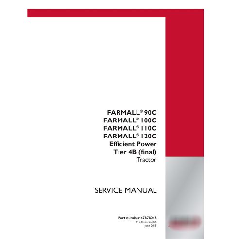 Manual de serviço em pdf do trator Case IH Farmall 90C, 100C, 110C, 120C Tier 4B