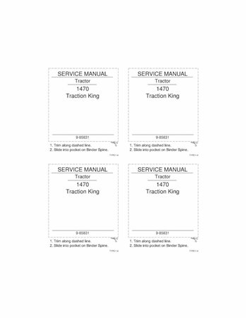 Case IH 1470 Traction King tractor pdf service manual 