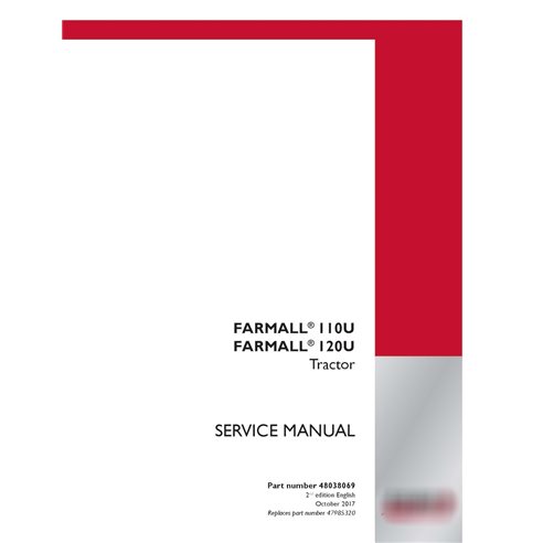 Manual de serviço pdf do trator Case IH Farmall 110, 120