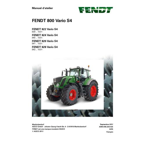 Fendt 800 - 822/824/826/828 manual de servicio del taller del tractor francés - Fendt manuales - FENDT-72655399