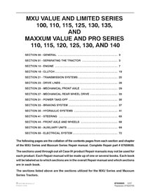 Manual de reparo pdf do trator Case IH MXU 100 - 135, MAXXUM 110 - 140