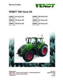 Manuel d'entretien de l'atelier de tracteur Fendt 700-714/716/718/720/722/724 Français - Fendt manuels - FENDT-72631629