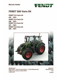 Fendt 500 - 512/513/514/516 manual de serviço de oficina de trator francês - Fendt manuais - FENDT-72655392