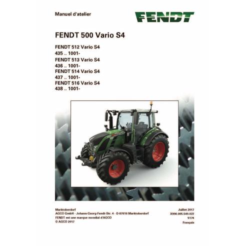 Fendt 500 - 512 / 513 / 514 / 516 tractor workshop service manual French - Fendt manuals - FENDT-72655392