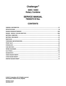 Manual de servicio de la cosechadora Challenger 520C / 530C - Challenger manuales - CHAL-79035373