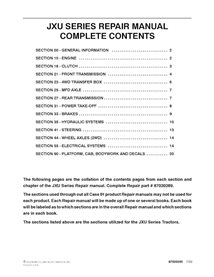 Case IH JX70U, JX80U, JX90U, JX100U tractor pdf manual de reparación