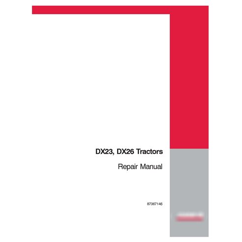 Case IH DX23, DX26 tractor manual de reparación pdf