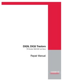 Manuel de réparation PDF du tracteur Case IH DX29, DX33