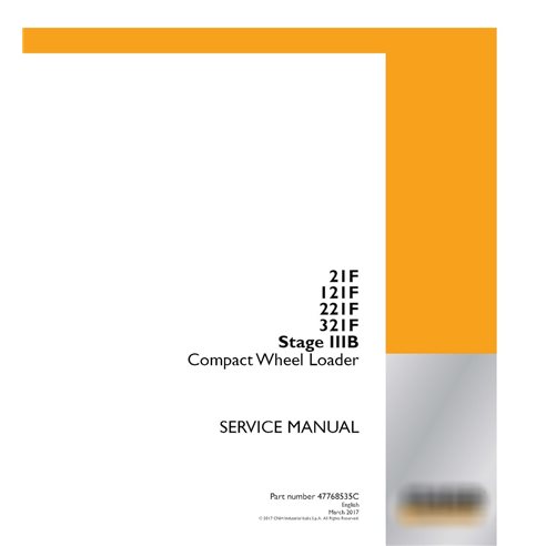 Chargeur sur roues compact Case 21F, 121F, 221F, 321F Stage IIIB PDF manuel de service