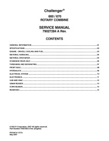 Manual de serviço da colheitadeira Challenger 660/670 - Challenger manuais - CHAL-79027284