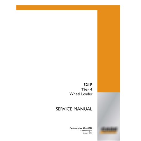 Case 521F Tier 4 wheel loader pdf service manual 